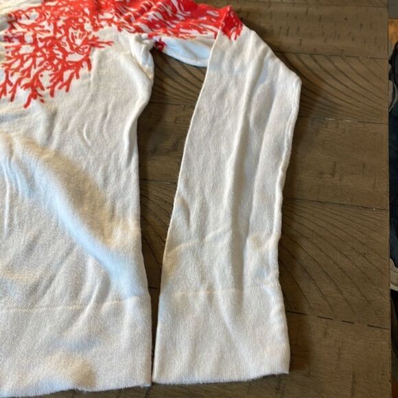 Coral 🪸 Button up Cárdigan in White Hot Coral Red ✈️🌴 Vacation ready! - Picture 4 of 17